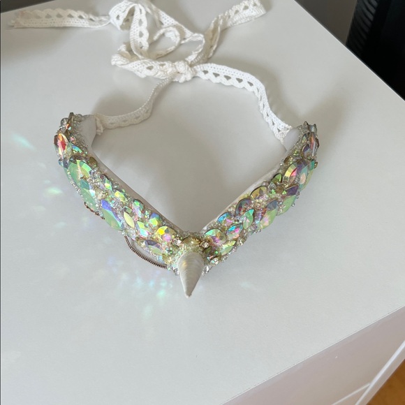 Unicorn Iridescent Gem Crown Headpiece - Picture 6 of 9